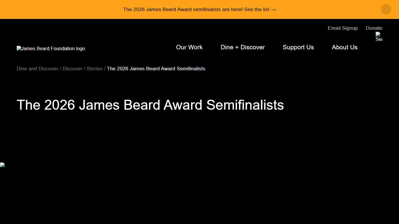James Beard Award Semifinalists 2026 James Beard Foundation